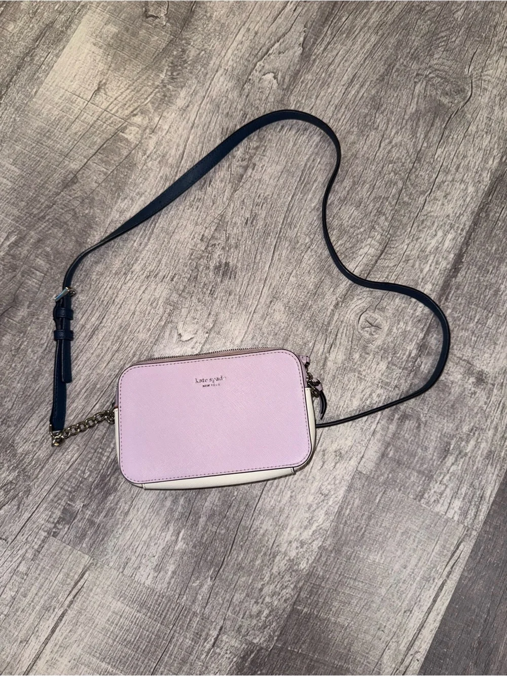 kate spade Lavender and Navy Crossbody Camera Bag